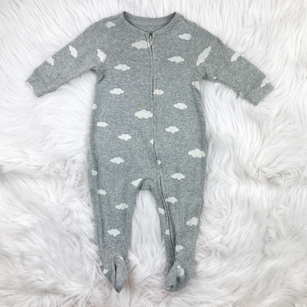 Gap Baby Bodysuit Romper Gray Cloud Sz 3-6 month